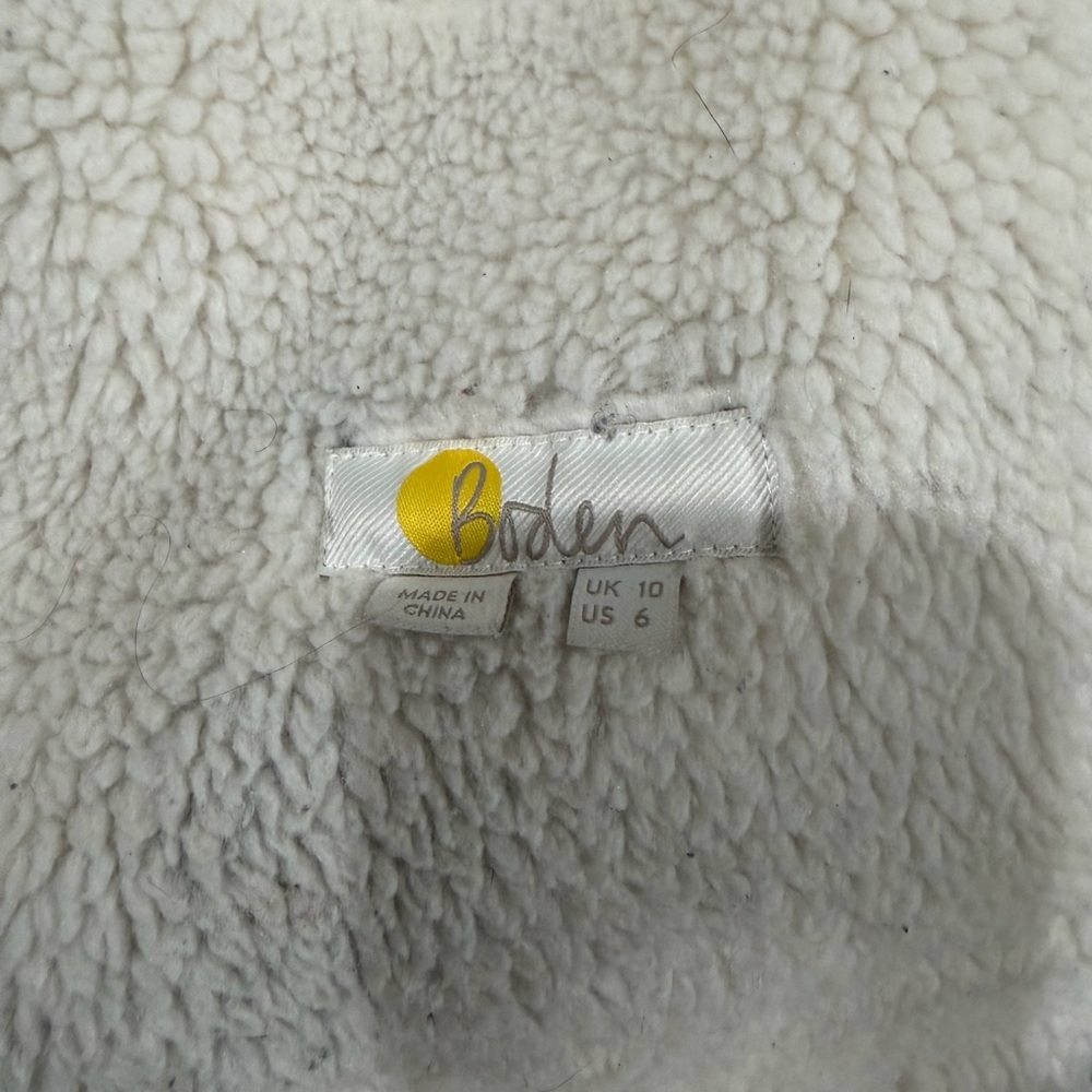 Boden Brown Shearling Collar Bomber Jacket - Picture 6 of 8